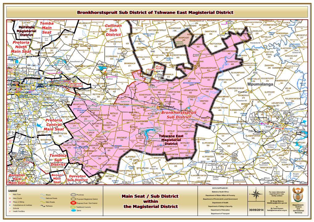 Mpumalanga Bronkhorstspruit Sub District of Tshwane East Magisterial