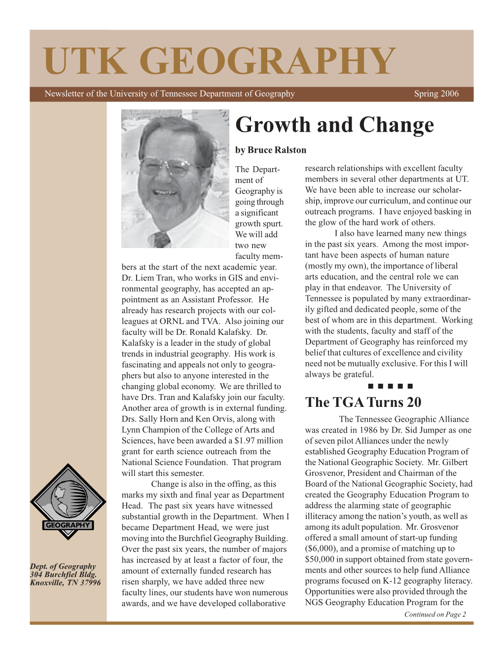 Newsletter, Spring 2006