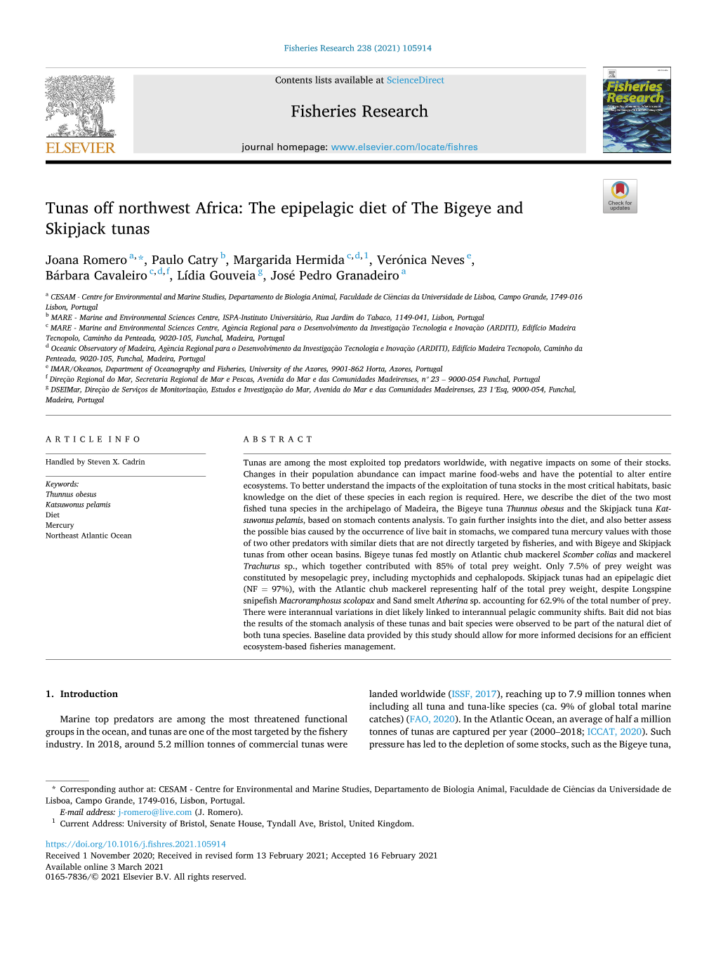 The Epipelagic Diet of the Bigeye and Skipjack Tunas