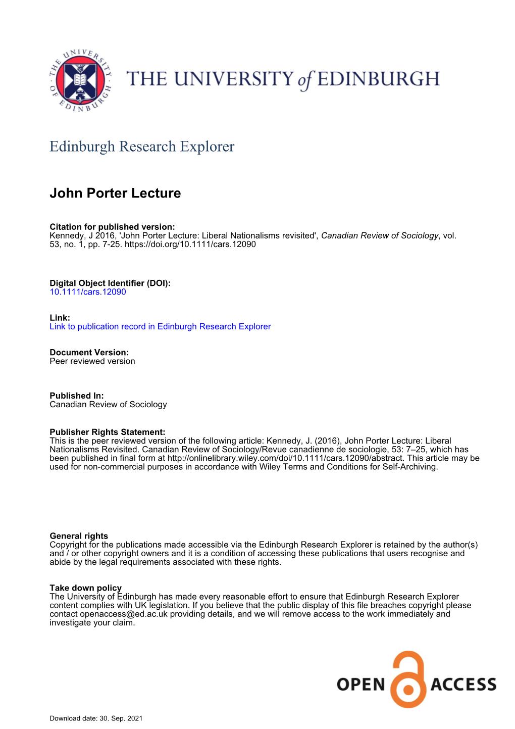 Edinburgh Research Explorer