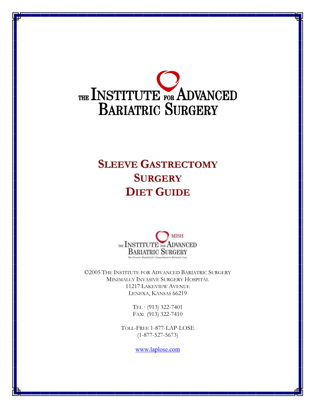 Sleeve Gastrectomy Surgery Diet Guide