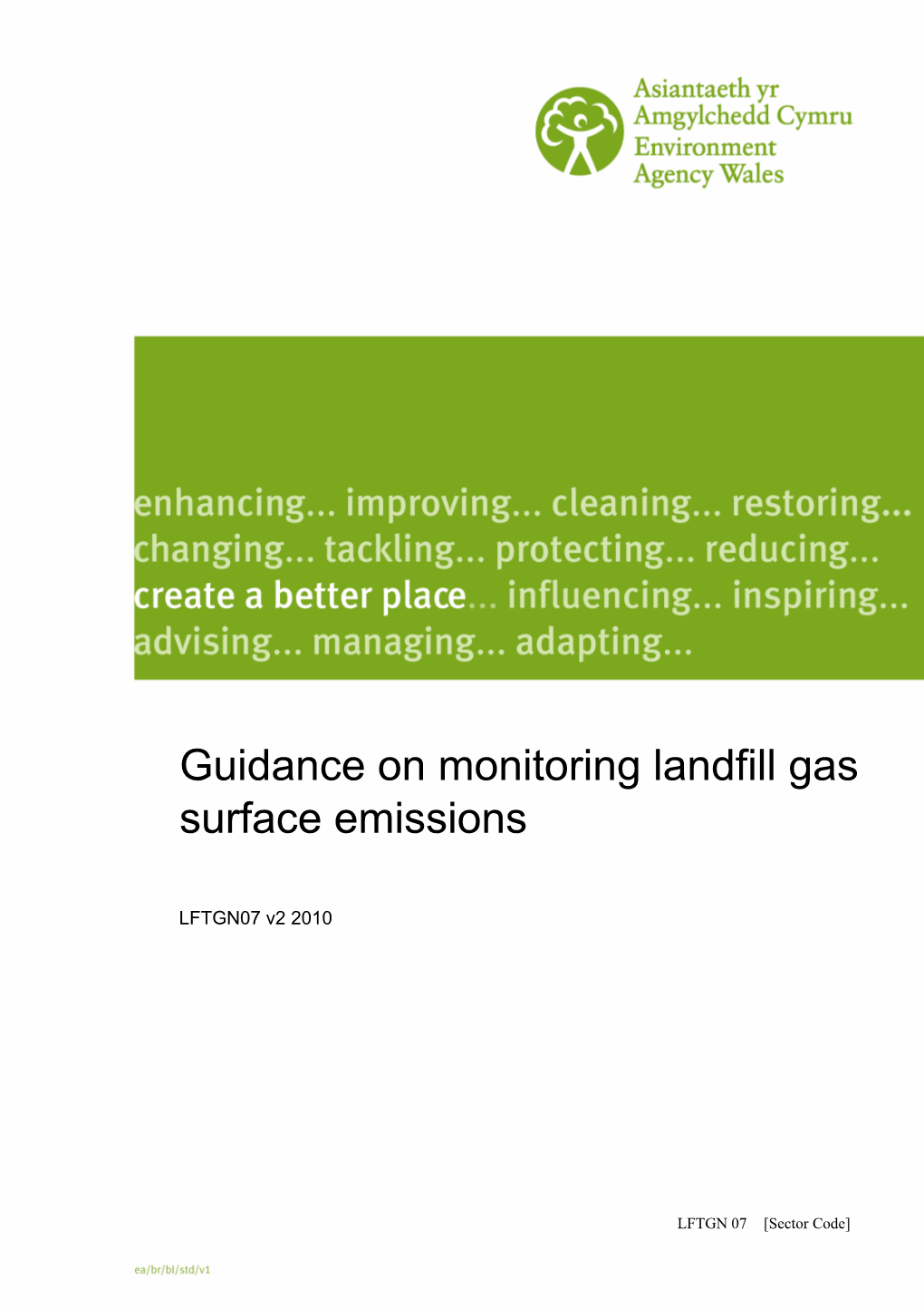 LFTGN07 Guidance on Monitoring Landfill Gas Surface Emissions