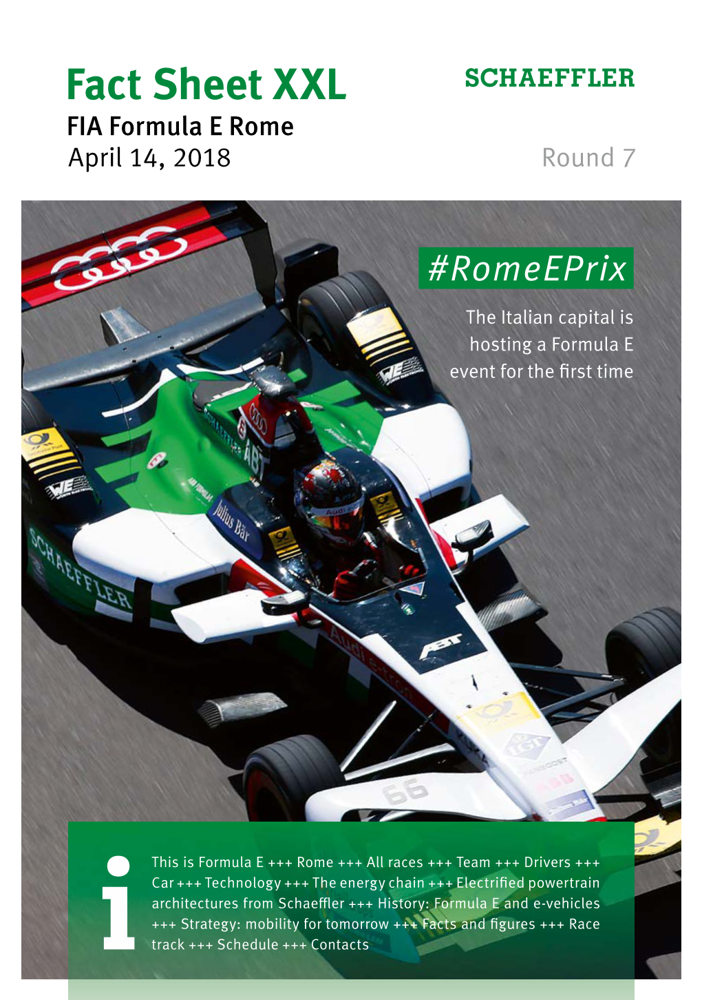 Fact Sheet XXL FIA Formula E Rome April 14, 2018 Round 7