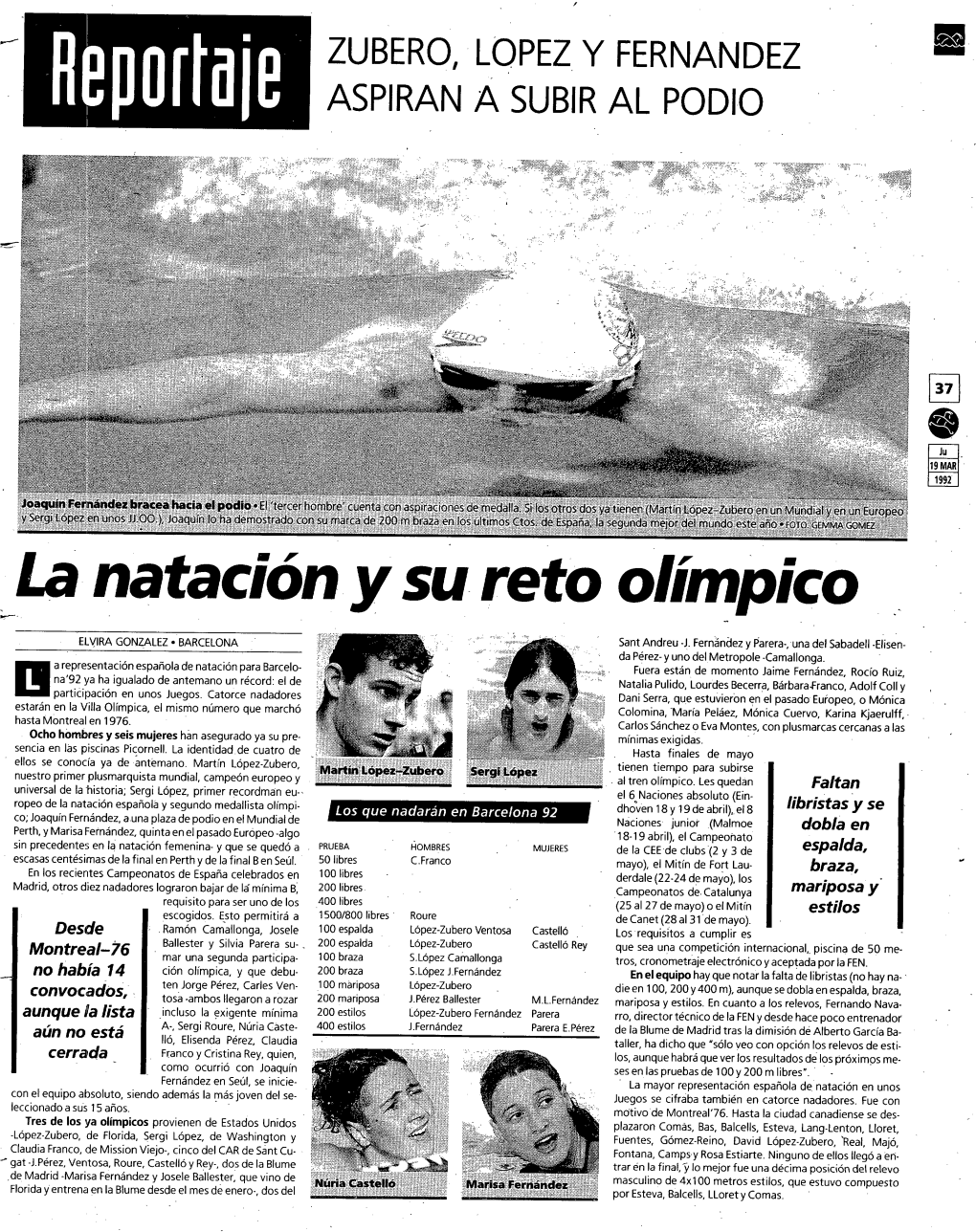 La Natación Y Su. Retó Olímpico;1]