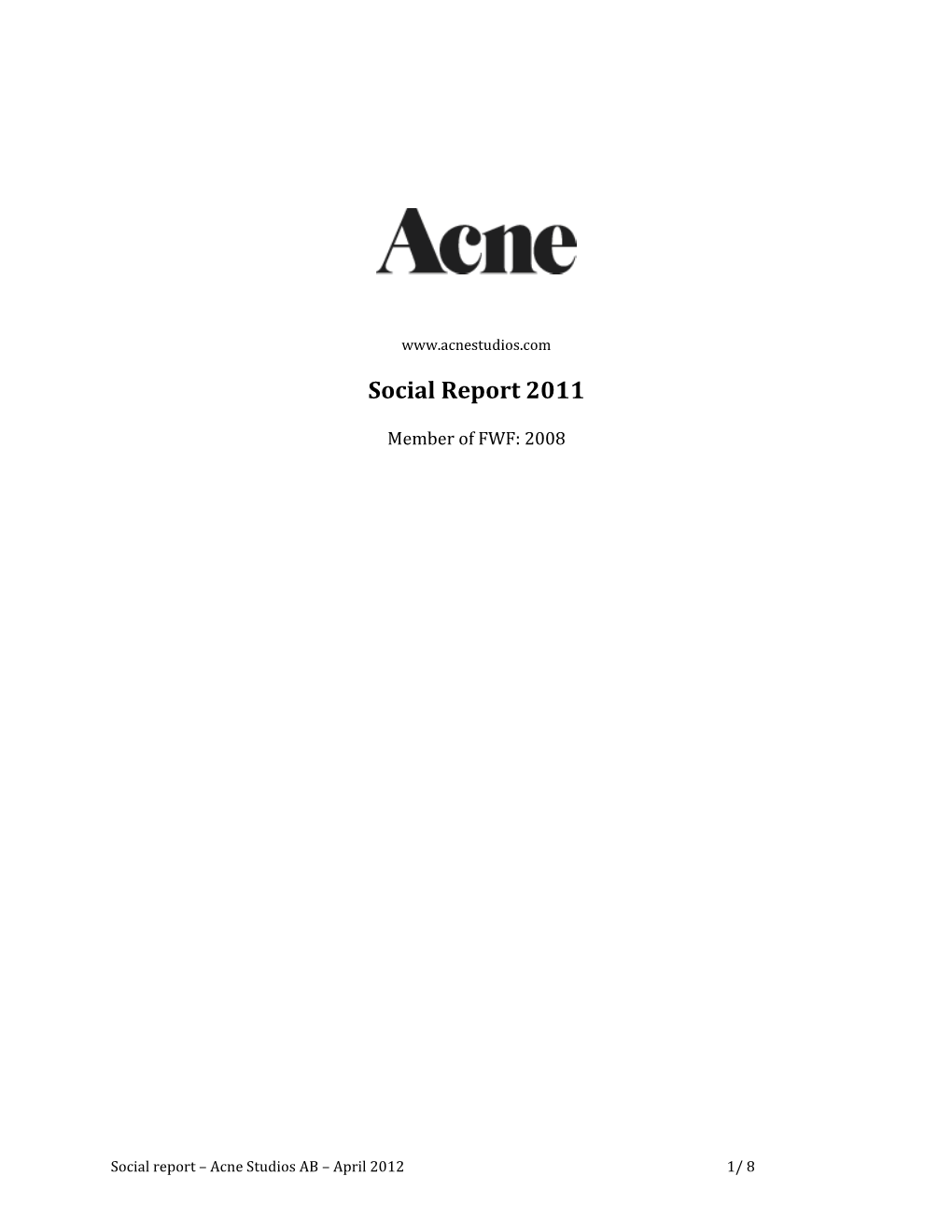 Social Report 2011