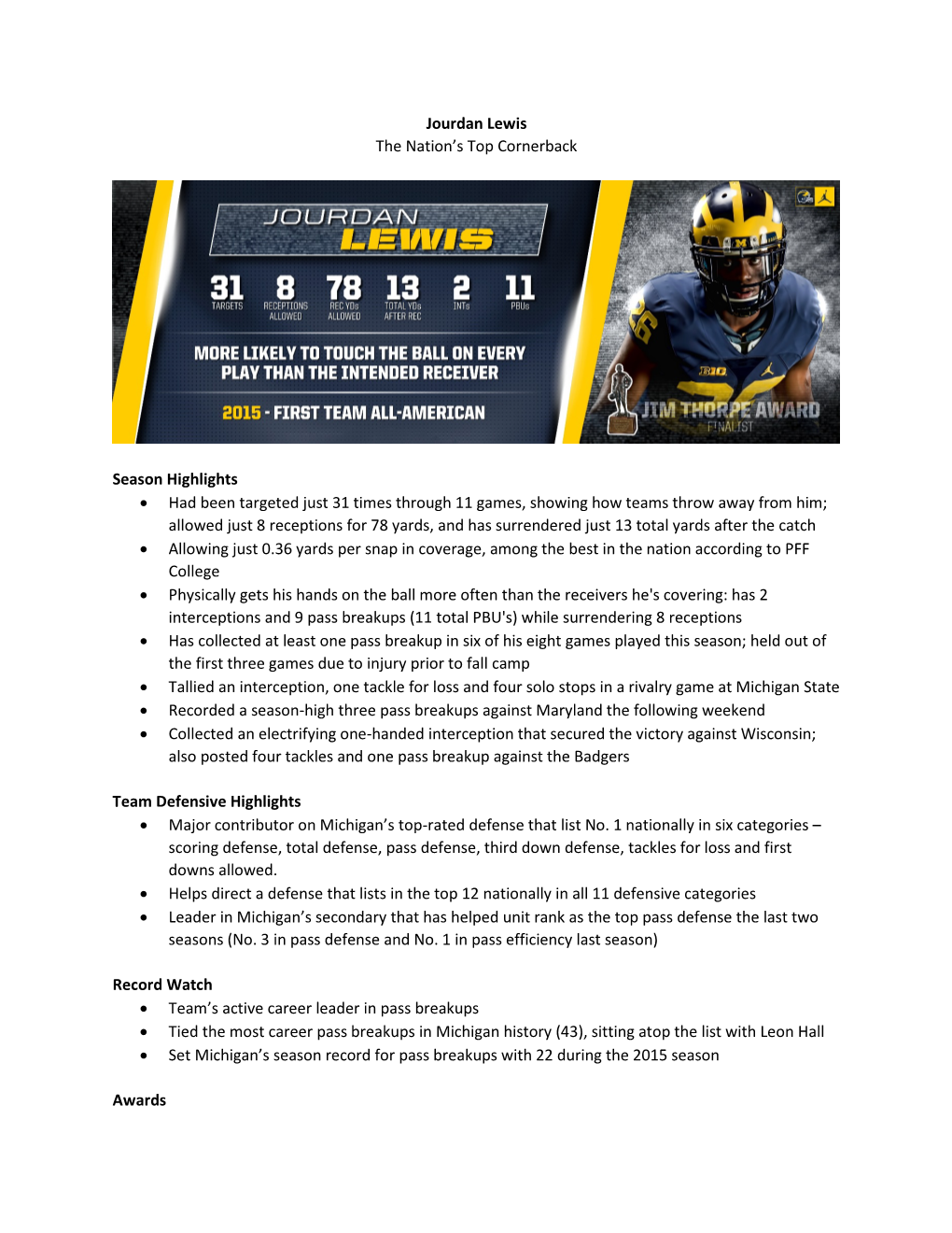 Jourdan Lewis the Nation's Top Cornerback Season Highlights