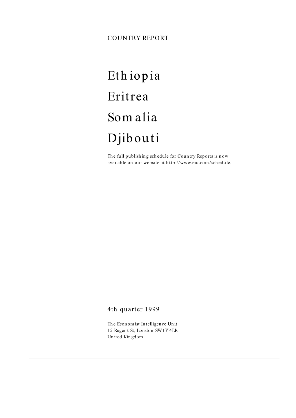 Ethiopia Eritrea Somalia Djibouti