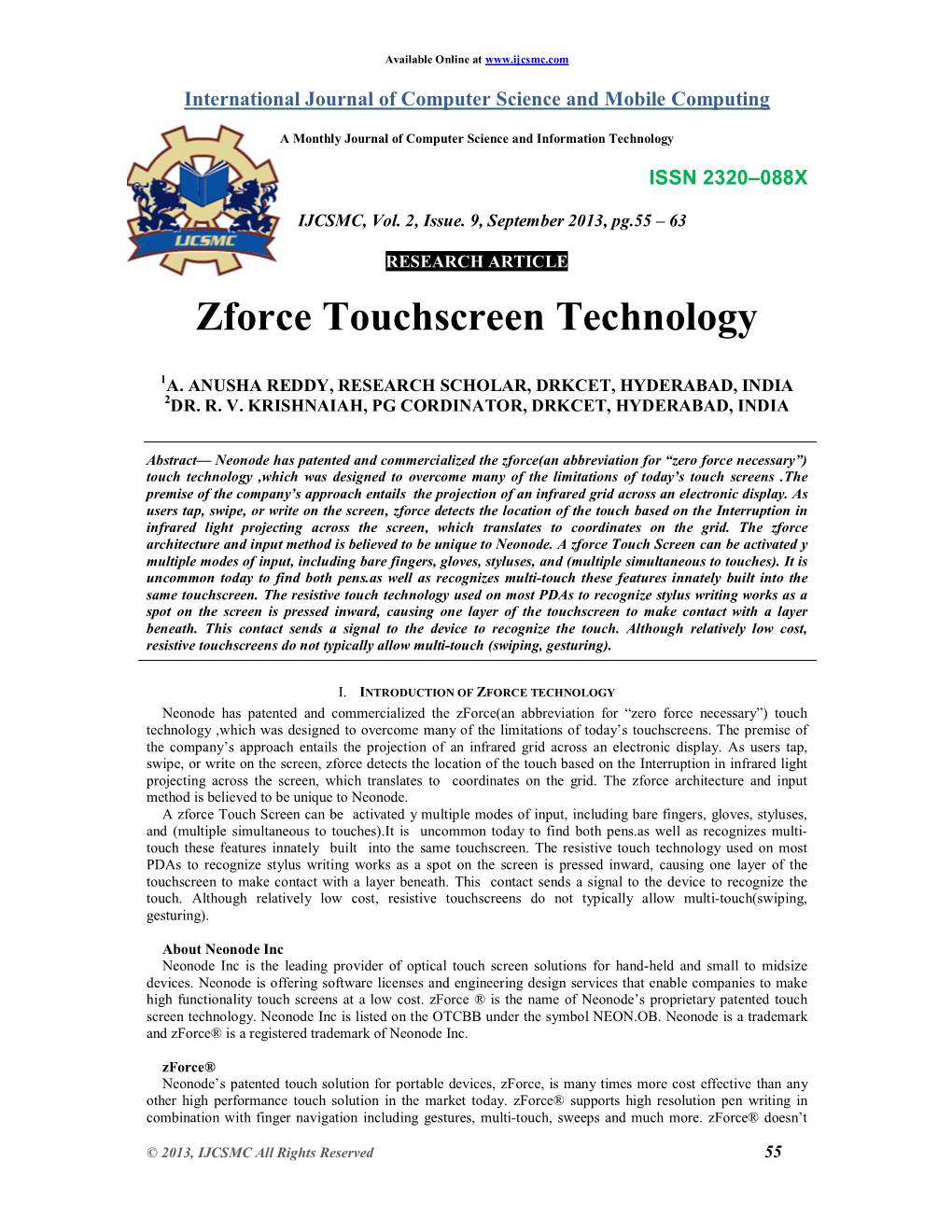 Zforce Touchscreen Technology