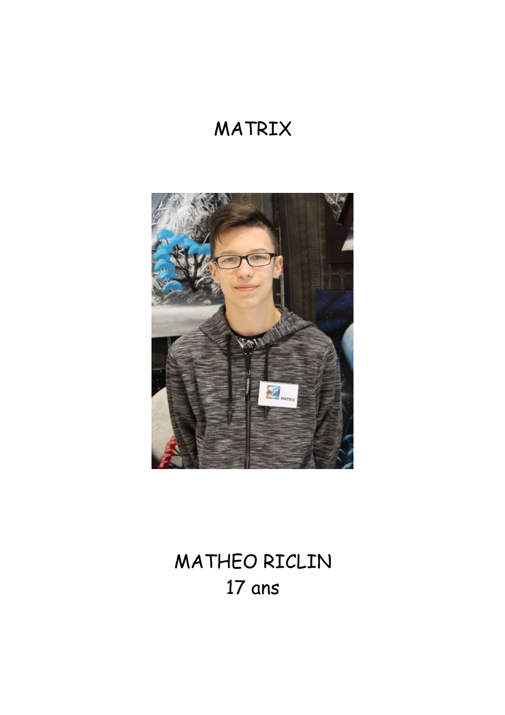 Matrix Matheo Riclin 17