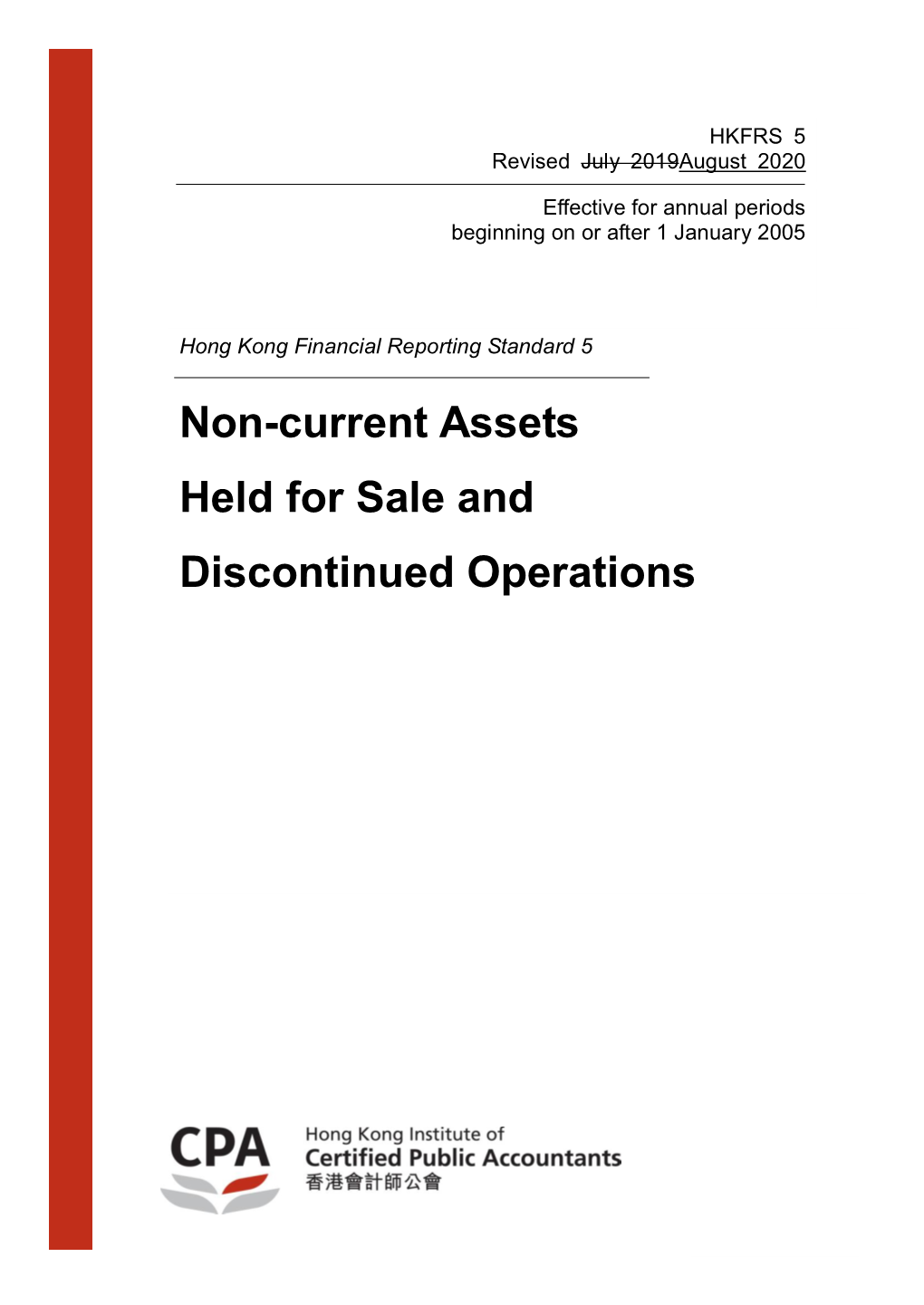 Non-Current Assets Held for Sale and Discontinued Operations