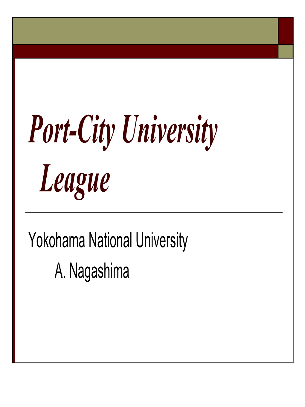 Yokohama National University A