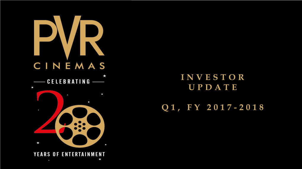 Investor Update Q1, Fy 2017-2018