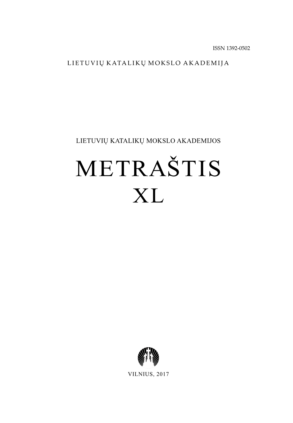 Metraštis Xl