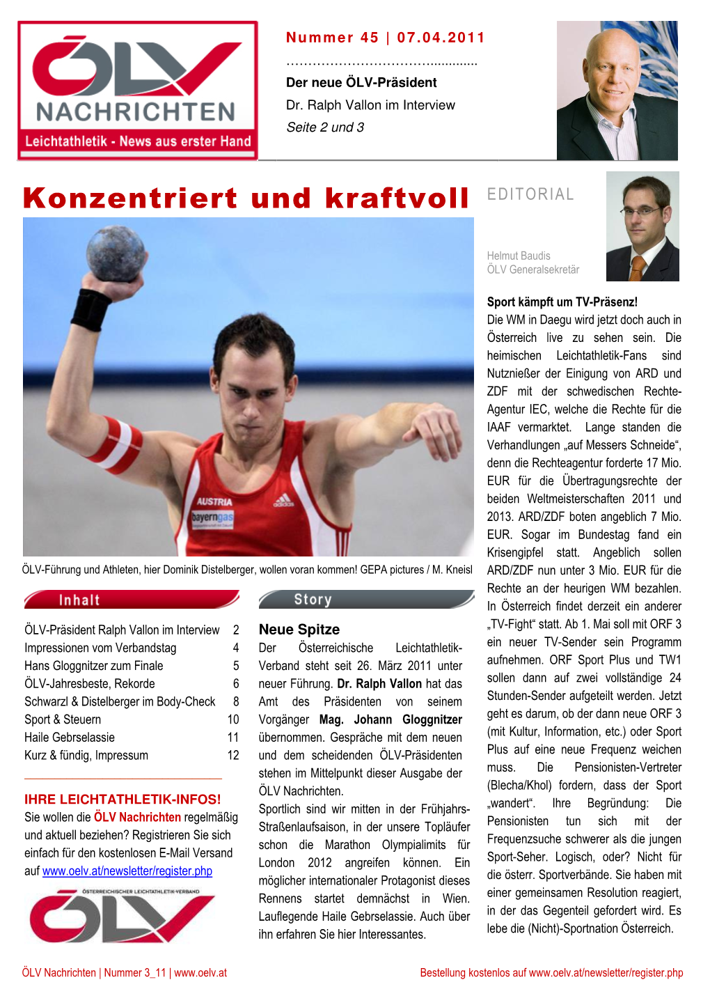 Konzentriert Und Kraftvoll EDITORIAL