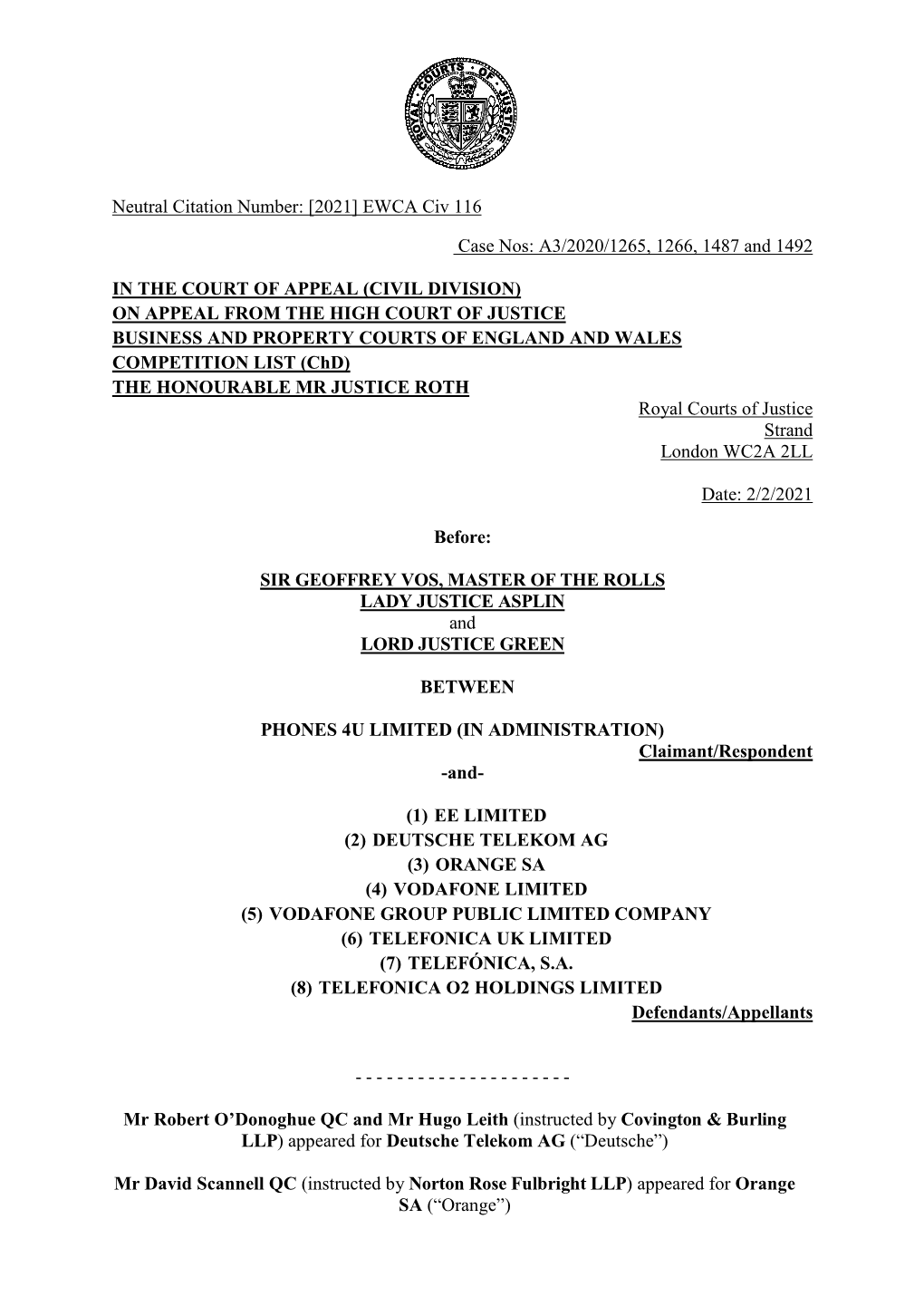 Phones 4U V EE Ltd Judgment