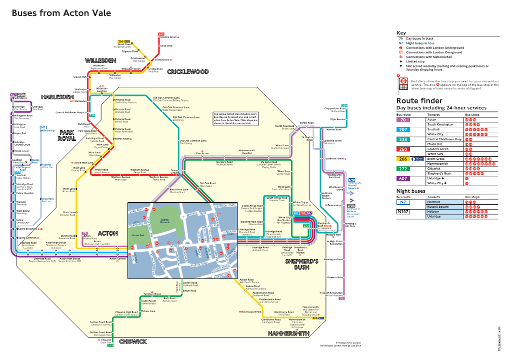 Buses from Acton Vale