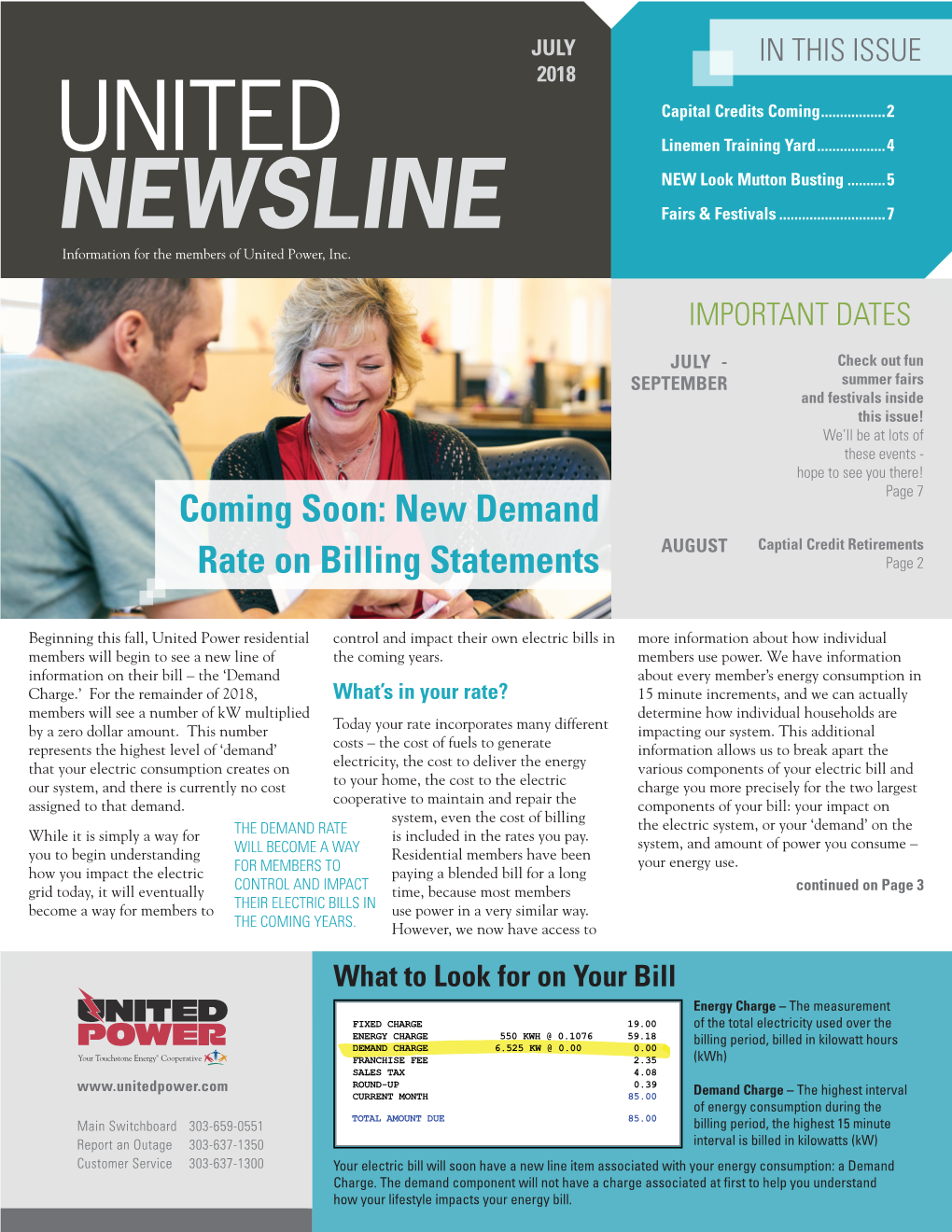 United Newsline and on Our Website