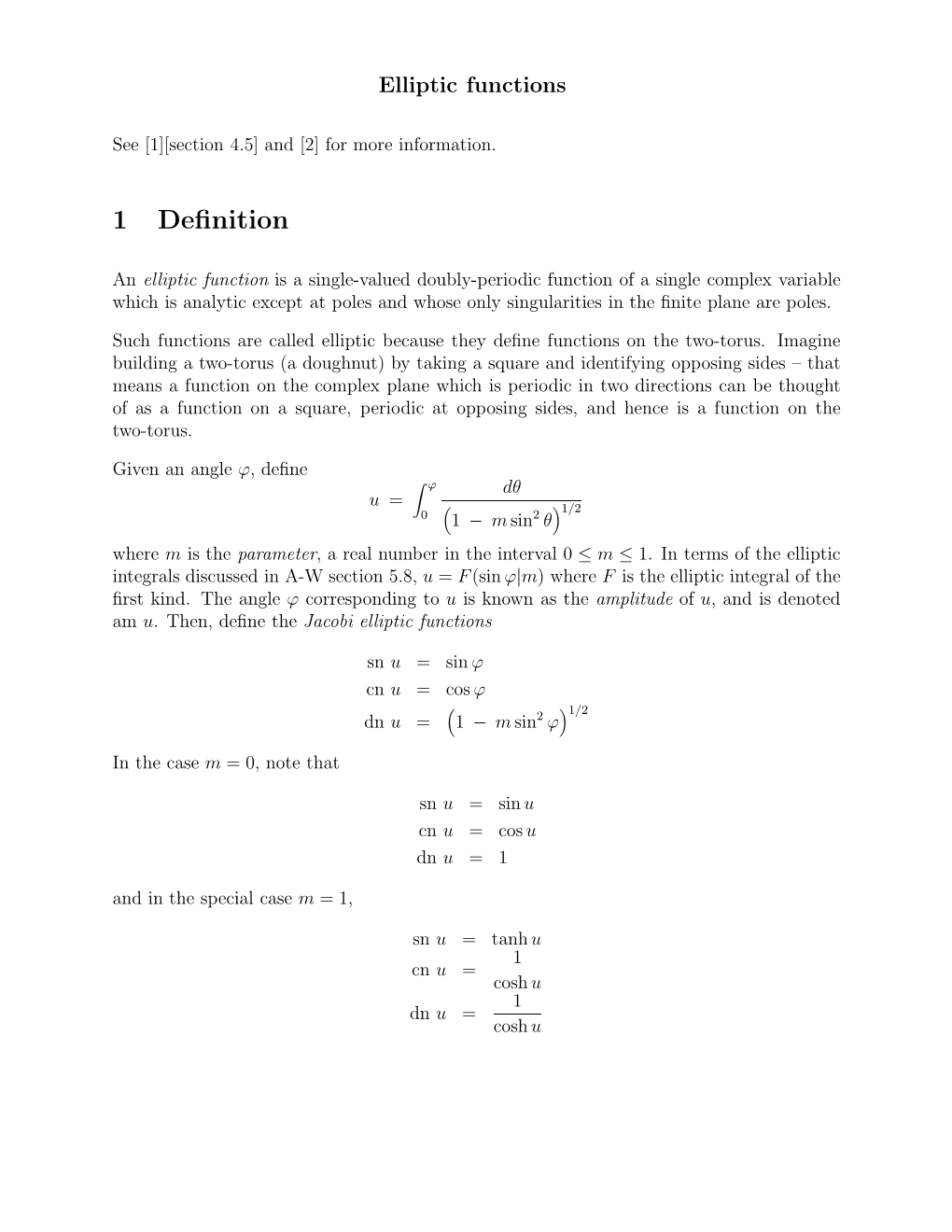 Elliptic Functions