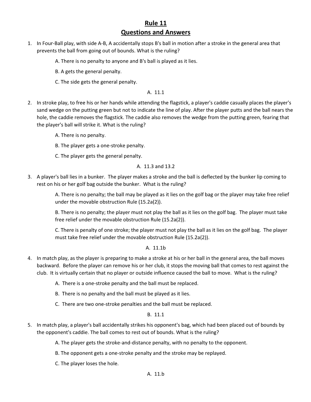 Rule 11 Questions and Answers 1