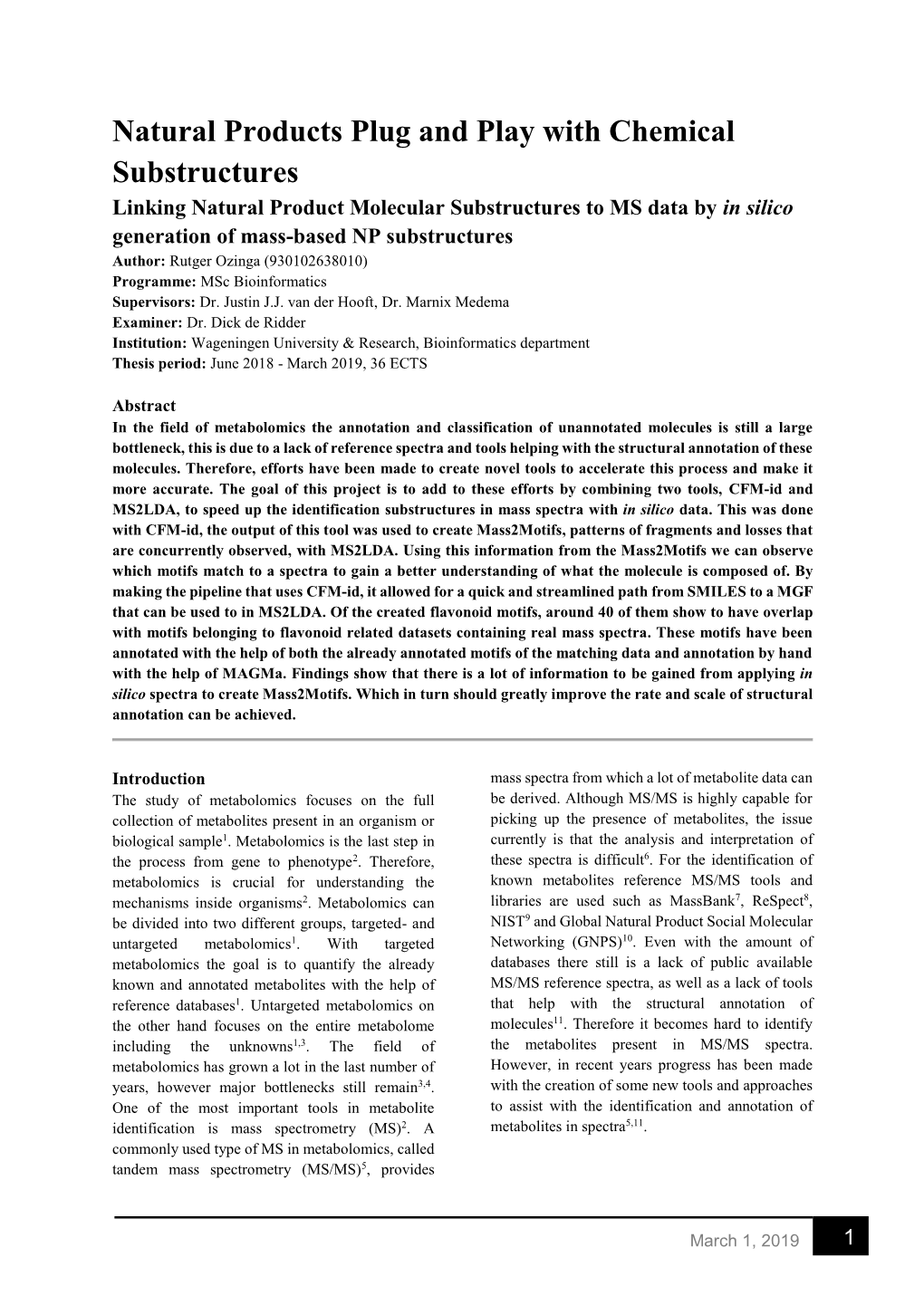 Natural Products Plug and Play with Chemical Substructures