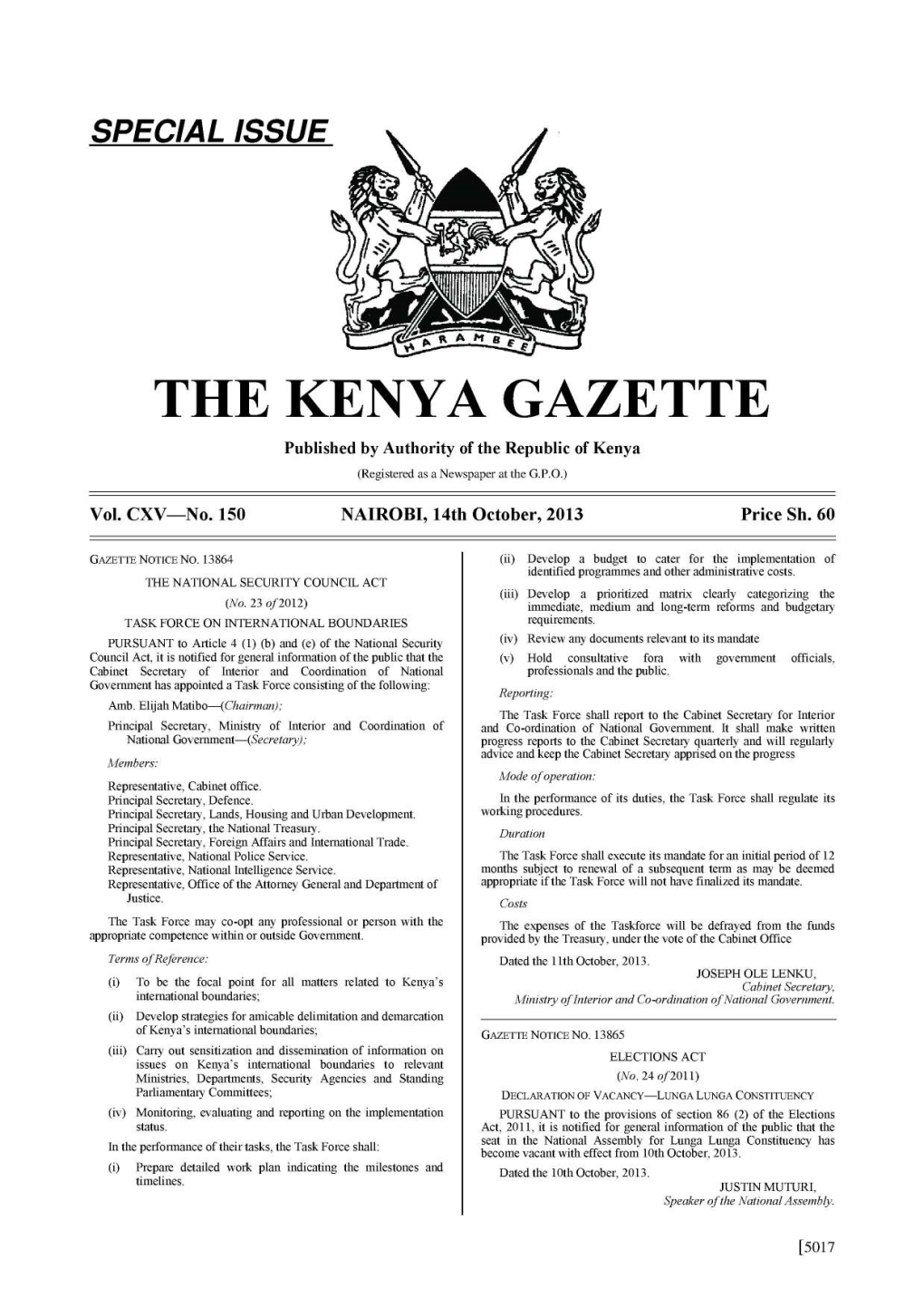 The Kenya Gazette