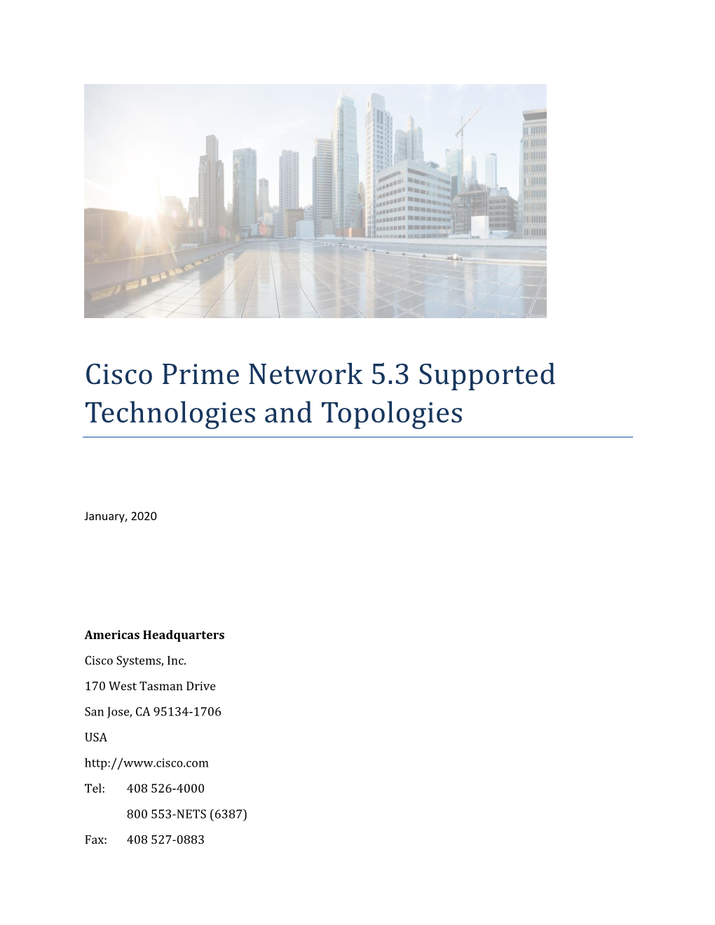 Cisco Prime Network Supported Technologies and Topologies