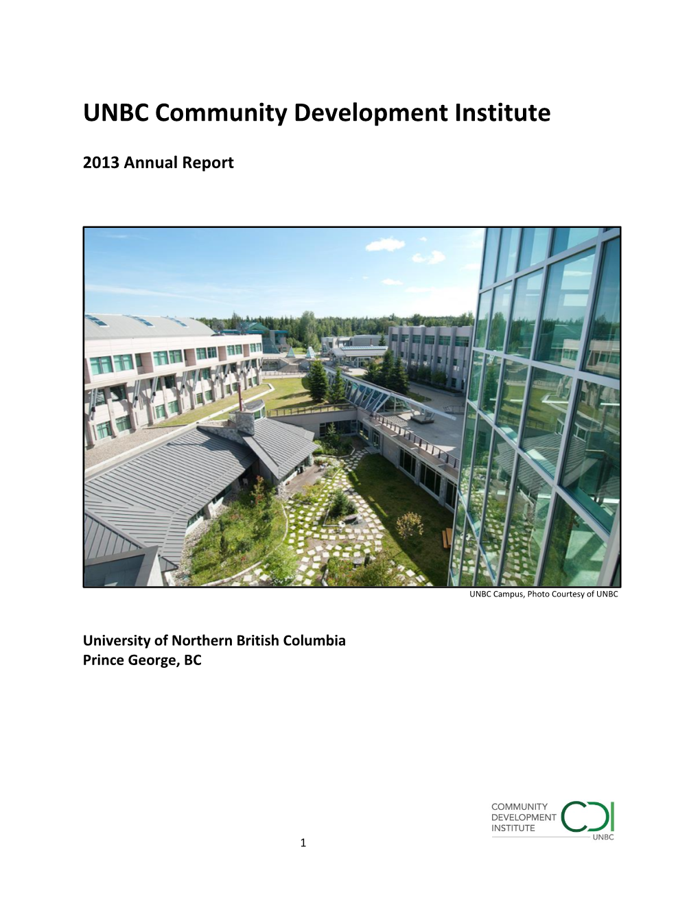 UNBC Community Development Institute