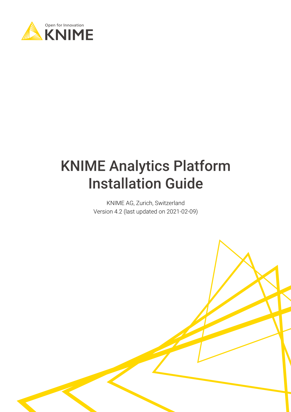 KNIME Analytics Platform Installation Guide