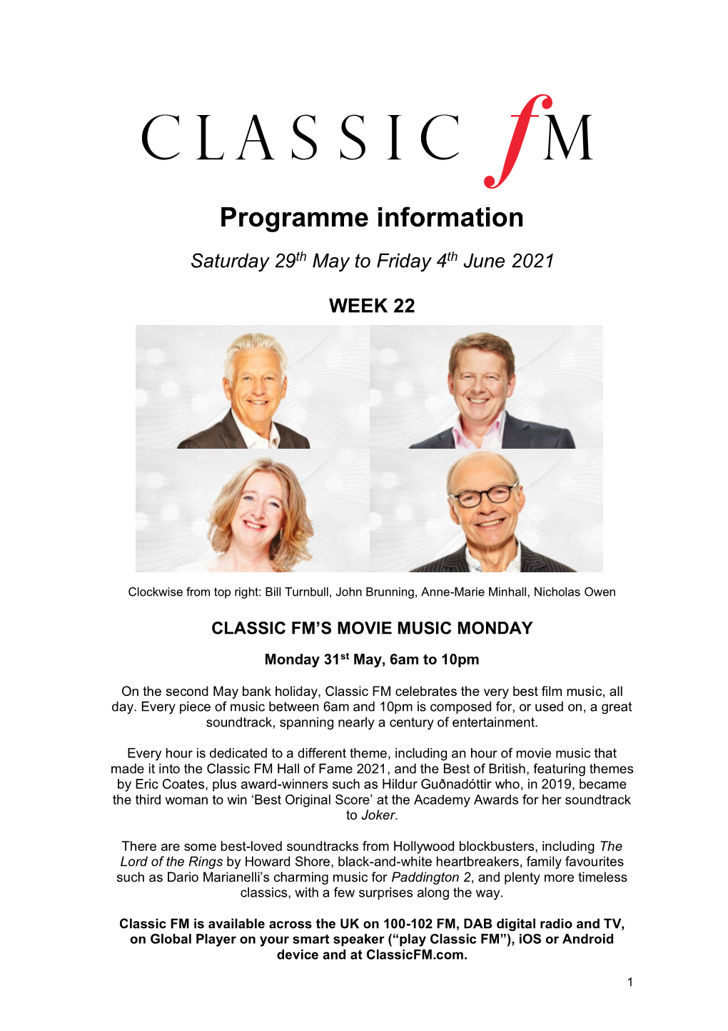 Programme Information