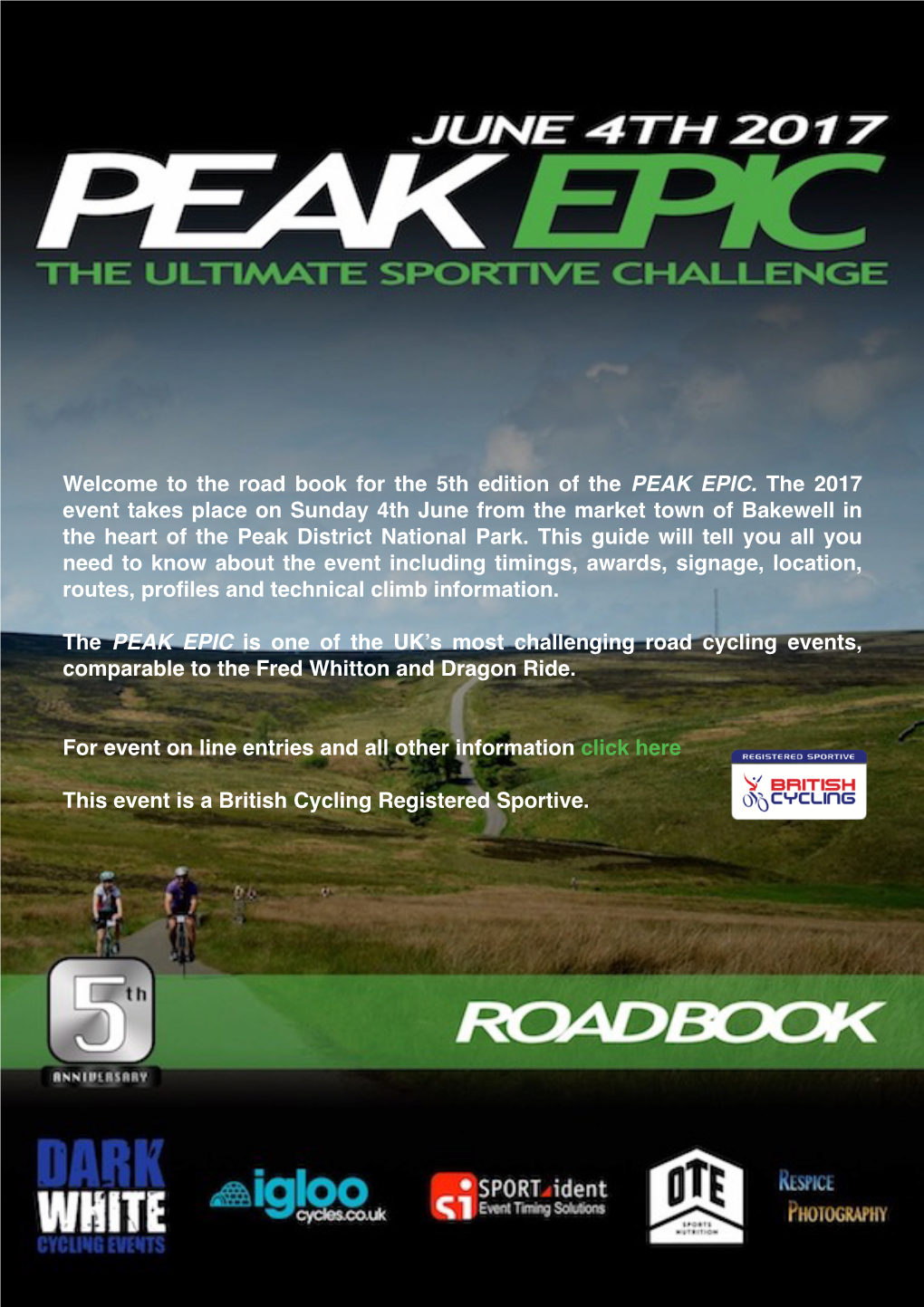 Peak Epic Road Book 2017