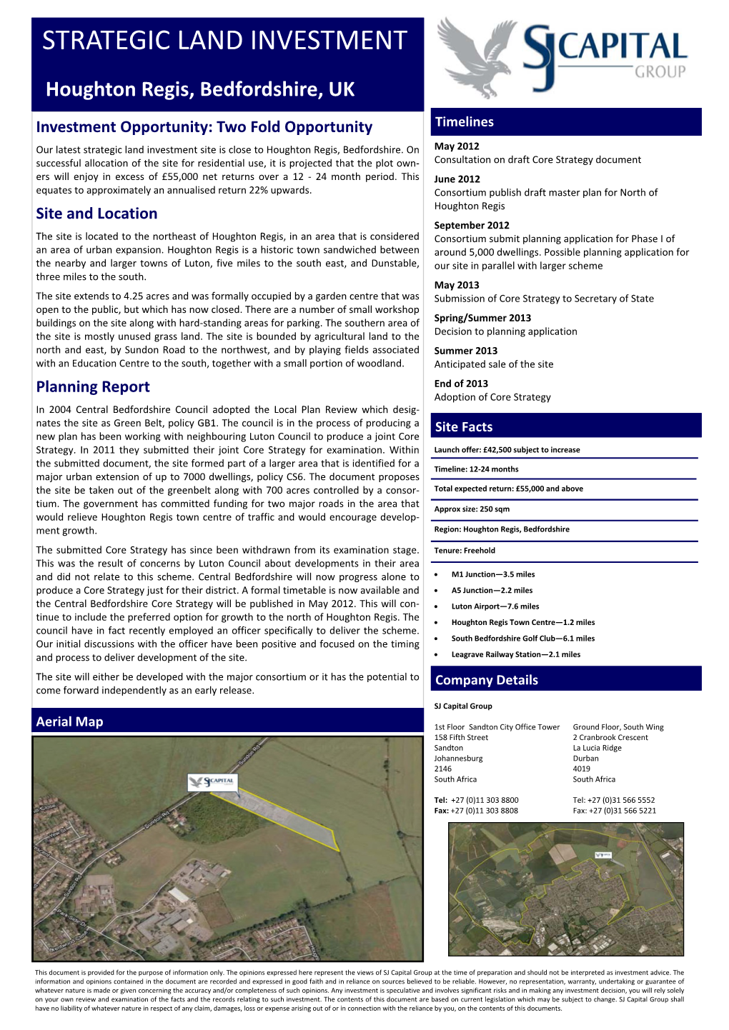 Houghton Regis Factsheet