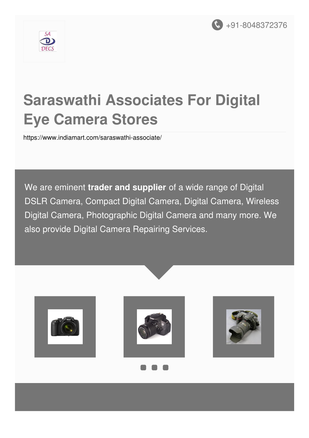 Saraswathi Associates for Digital Eye Camera Stores