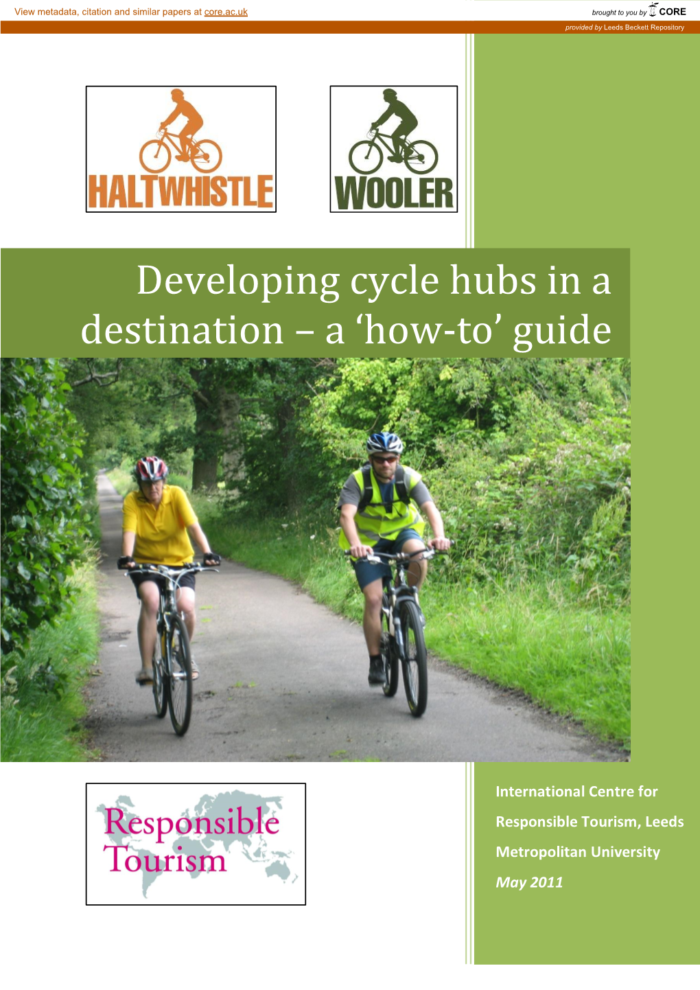Developing Cycle Hubs in a Destination – a ‘How-To’ Guide
