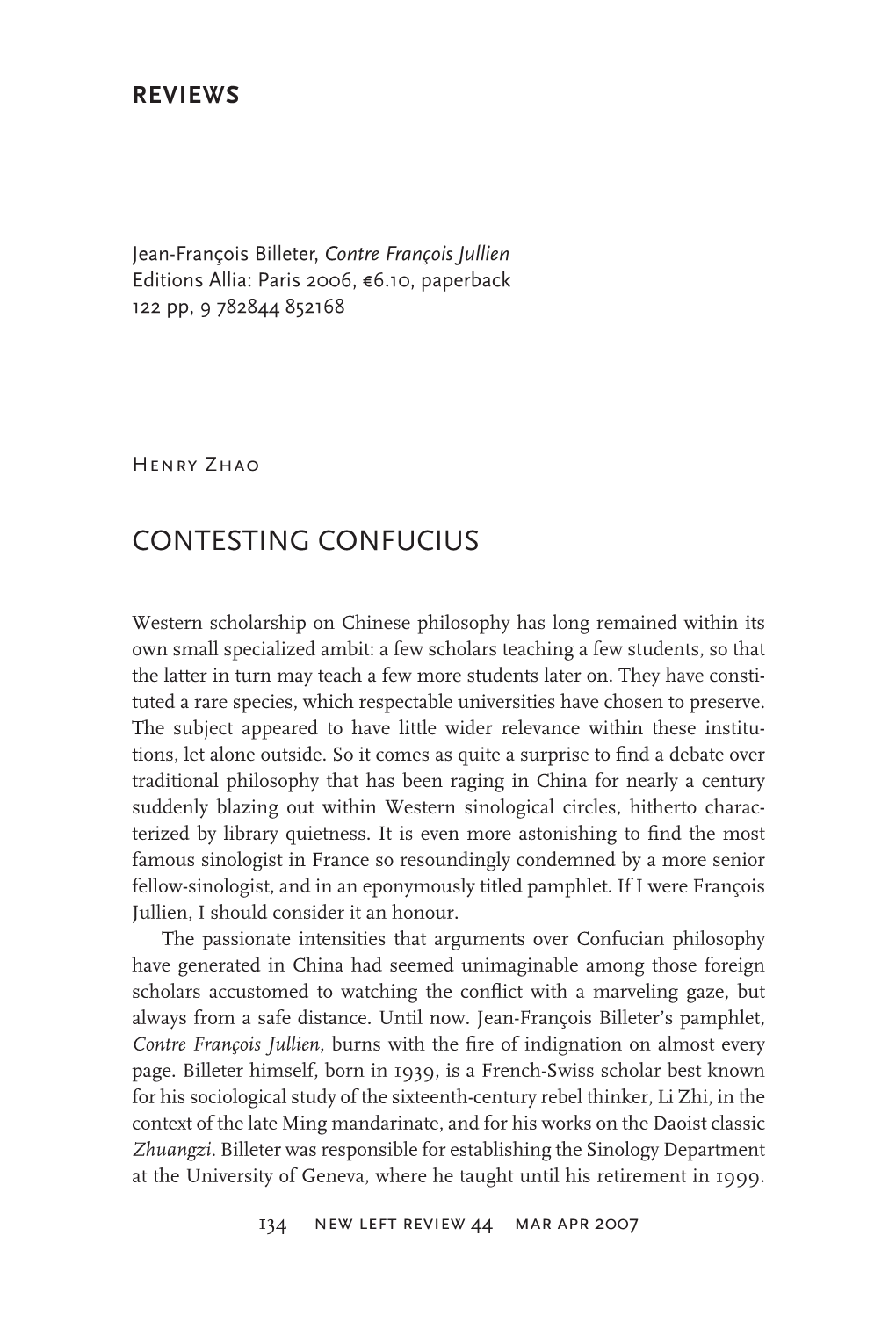 Contesting Confucius
