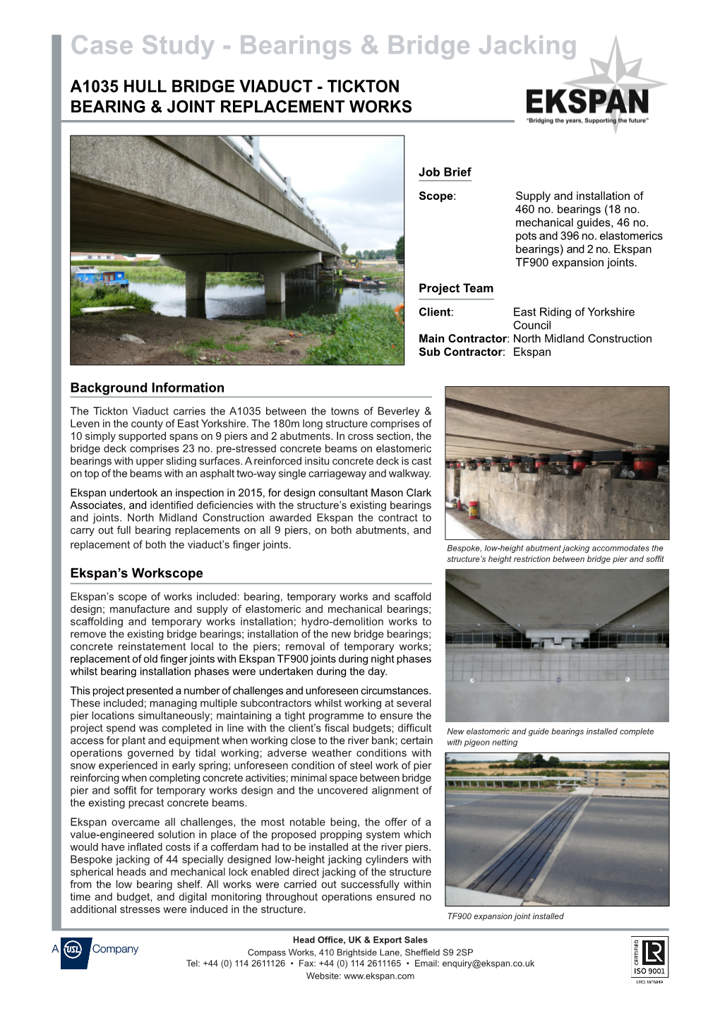 Case Study - Bearings & Bridge Jacking