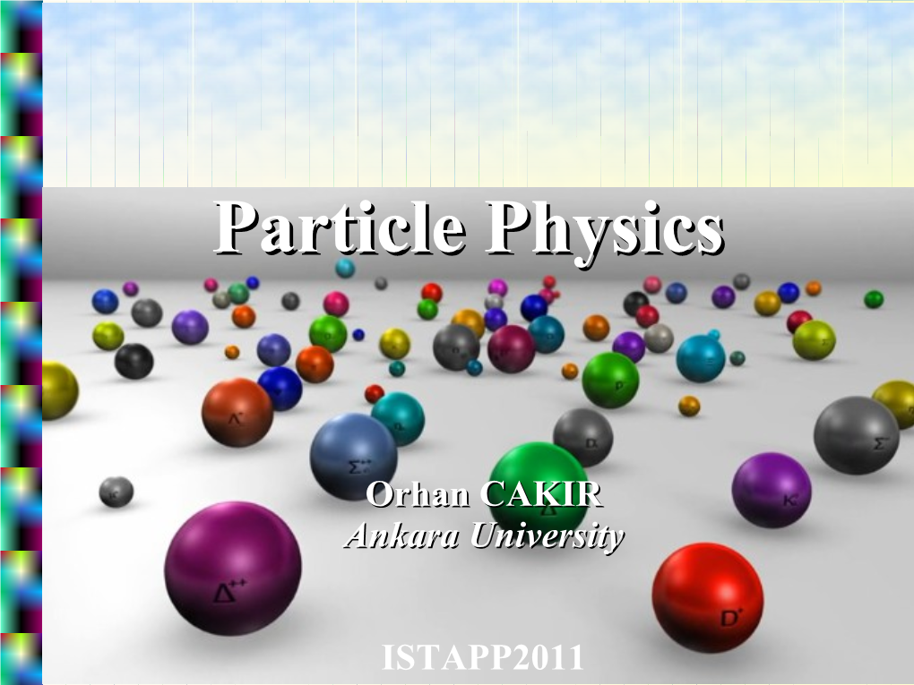 Symmetries in Particle Physics