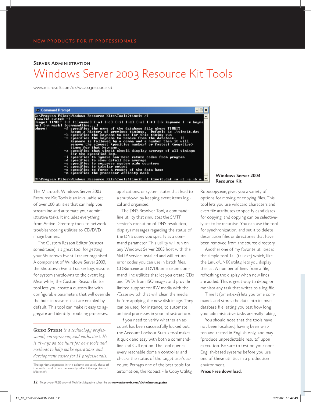 Windows Server 2003 Resource Kit Tools