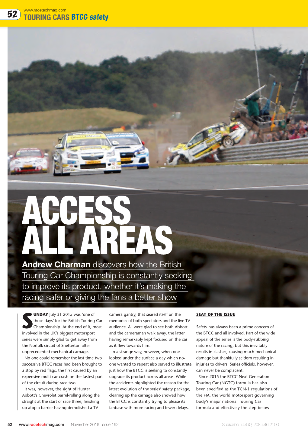 Andrew Charman Discovers How the British Touring Car Championship
