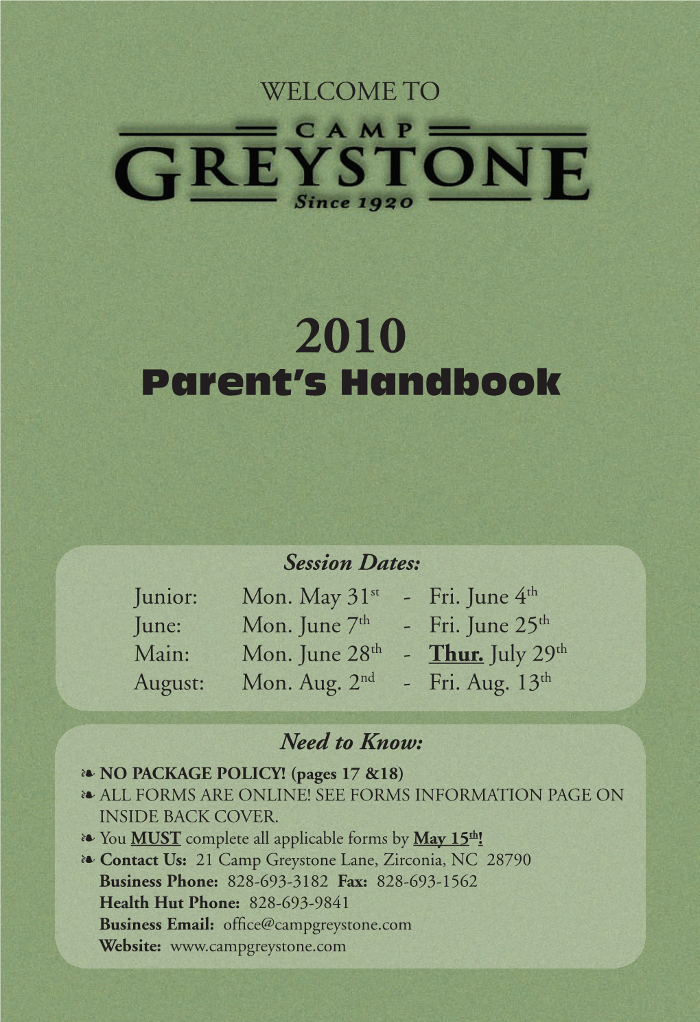 Parent's Handbook