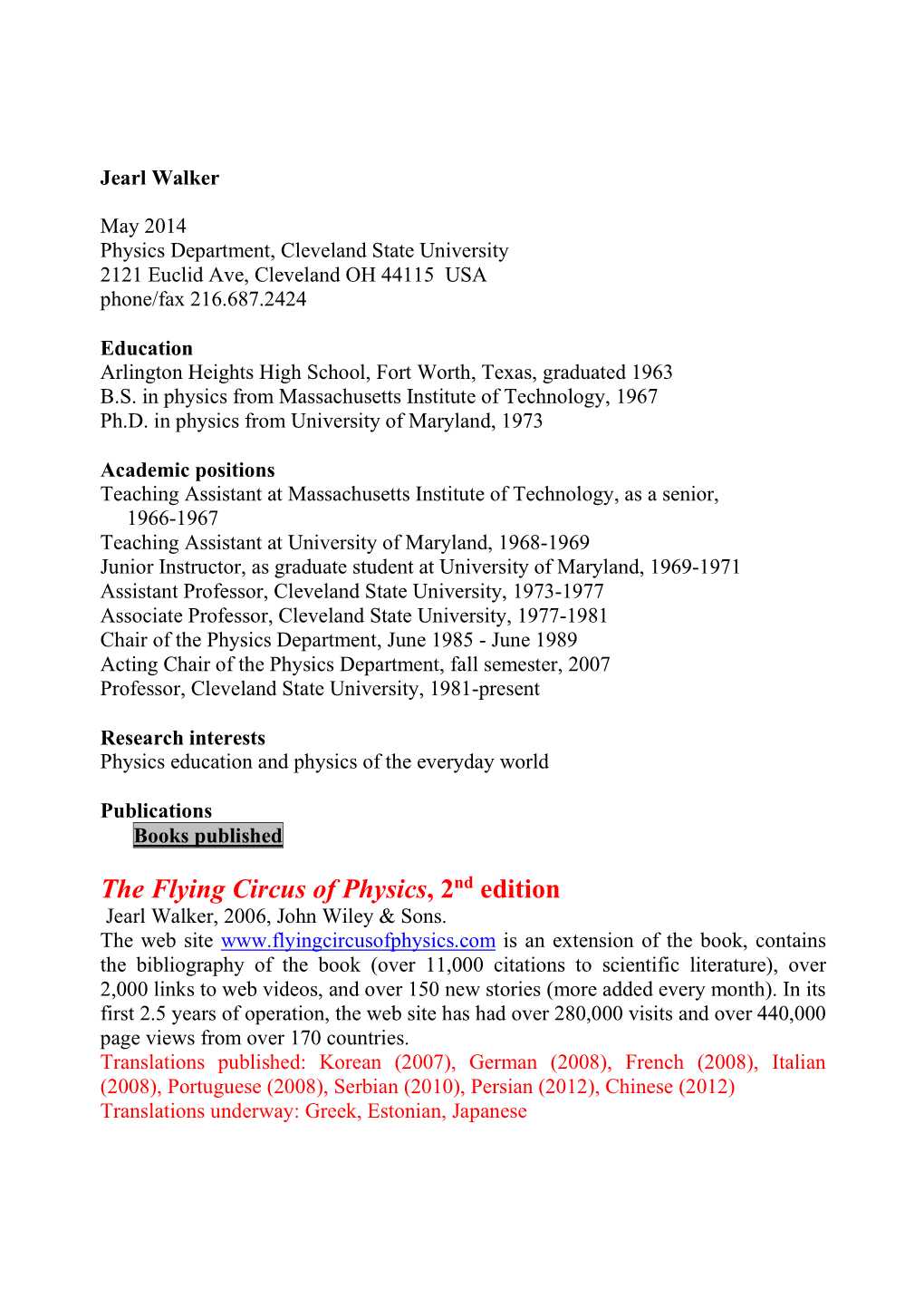 The Flying Circus of Physics, 2Nd Edition