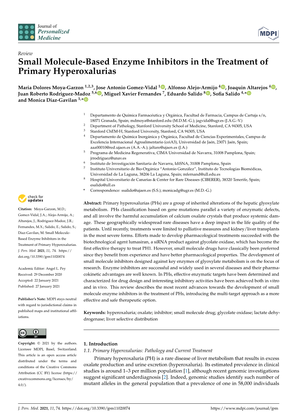 Small Molecule-Based Enzyme Inhibitors in the Treatment of Primary Hyperoxalurias