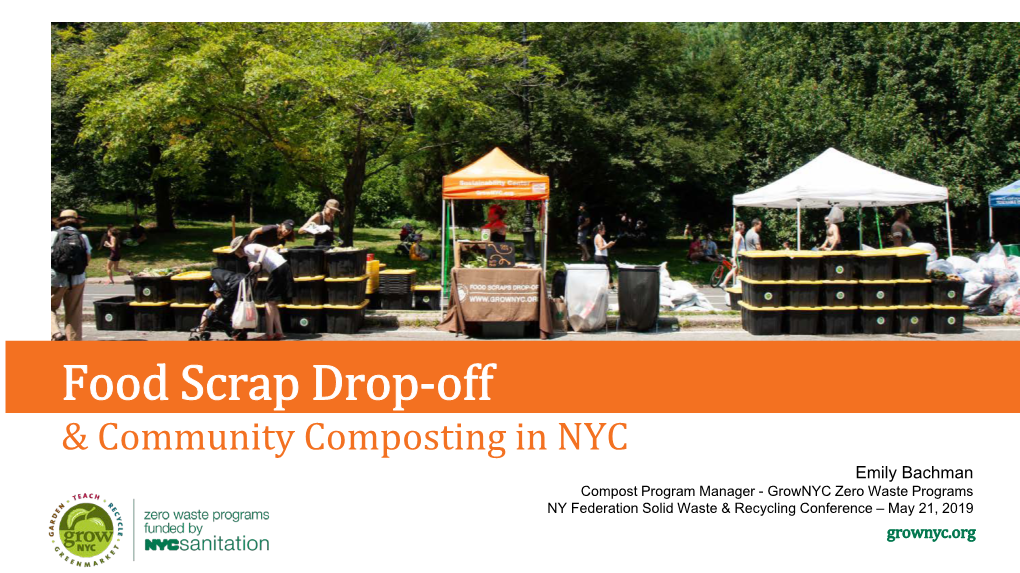 Food Scrap Drop-Off & Community Composting In