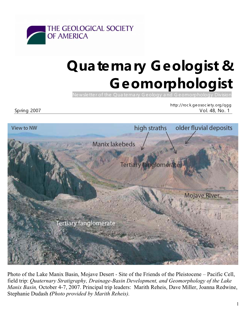 Quaternary Geologist & Geomorphologist