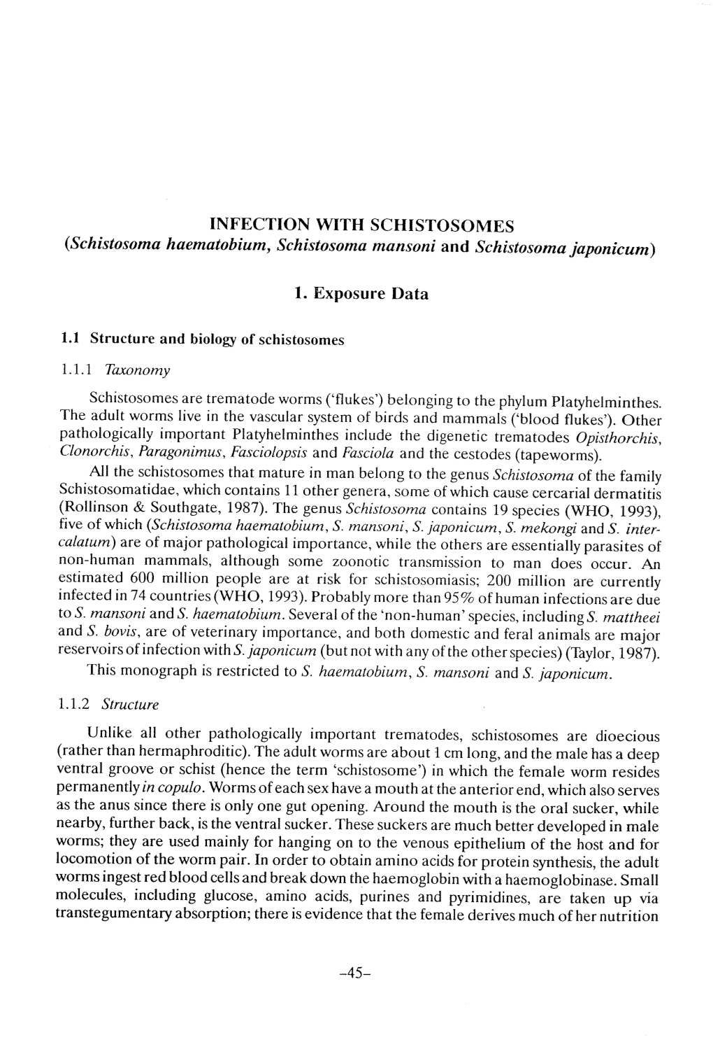 Infection with Schistosomes 47