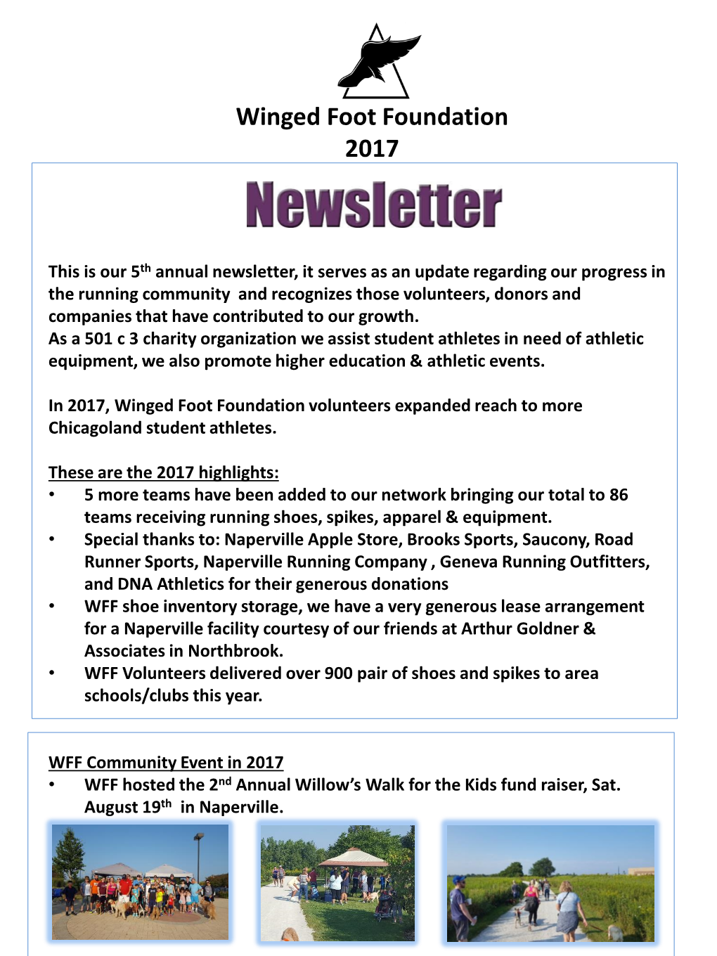 2017 WFF Newsletter