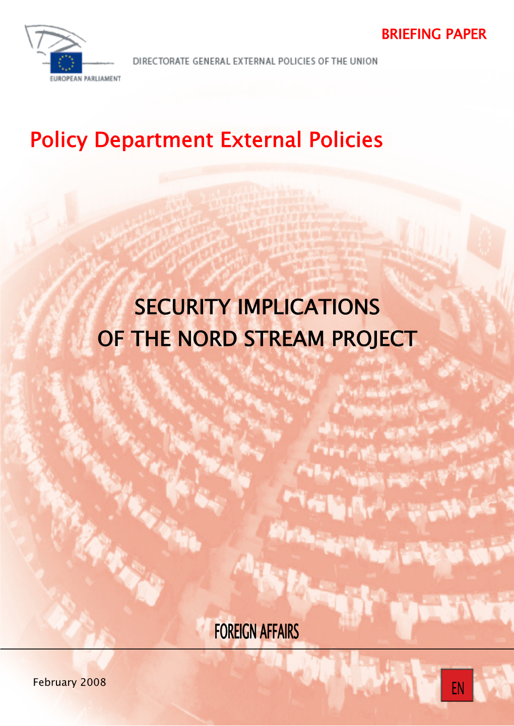 Security Implications of the Nord Stream Project