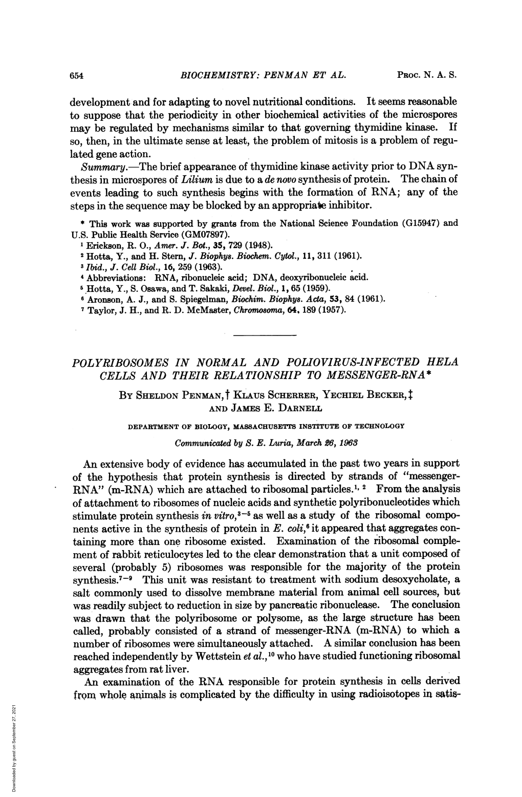 Frqm Whole Animals Is Complicated by the Difficulty in Using Radioisotopes in Satis- Downloaded by Guest on September 27, 2021 VOL