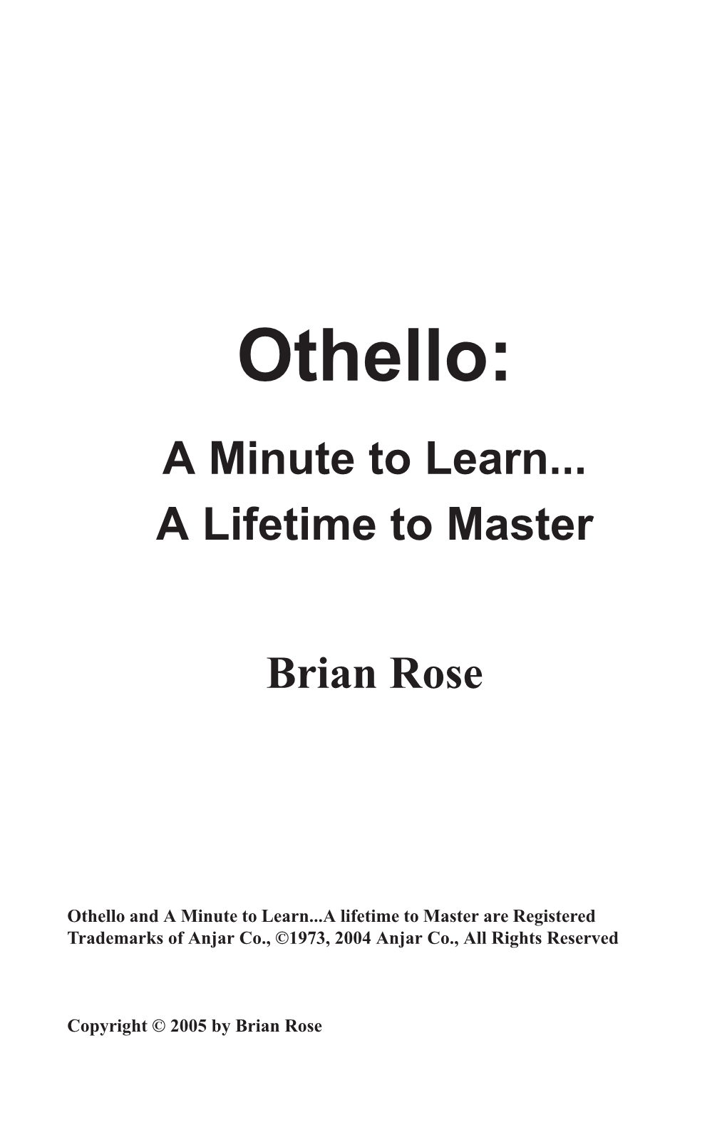 Othello-Book-Brian-Rose.Pdf