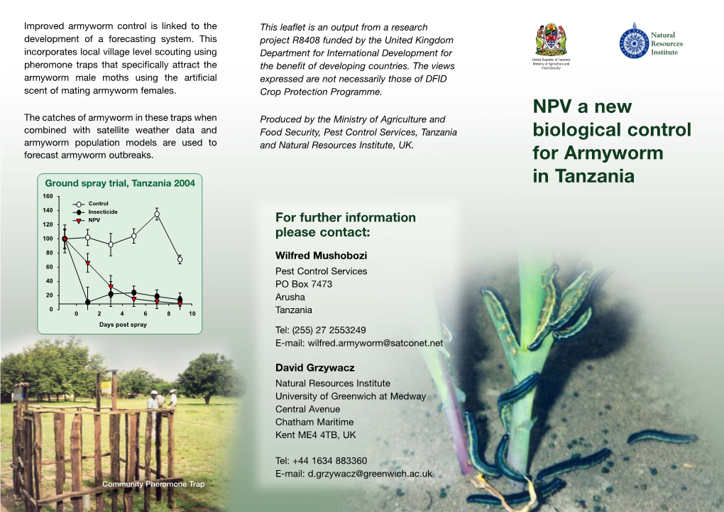 NPV a New Biological Control for Armyworm in Tanzania