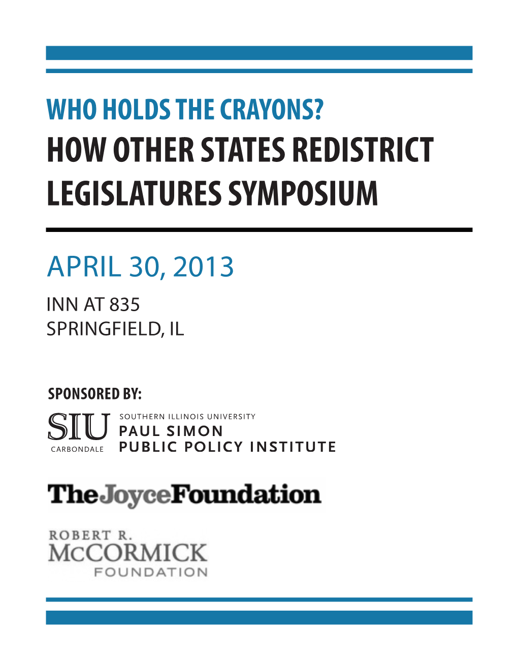 How Other States Redistrict Legislatures Symposium